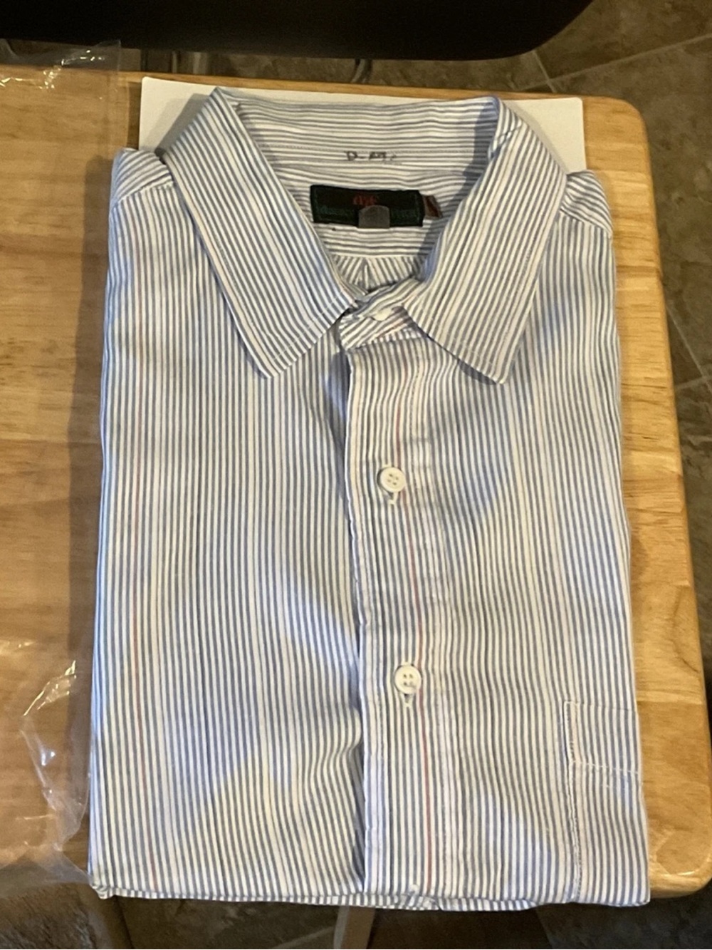 Vintage Abercrombie & Fitch Mens Short Sleeve Button Pinstripe Shirt Size M NEW